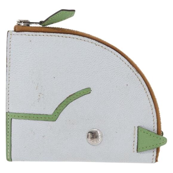 Hermes Handbags - Hermes Leather Paddock Coin Purse Light Blue